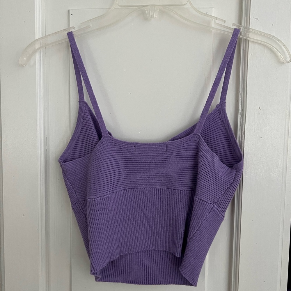 Kendall & Kylie Purple Knit Tank Top - Picture 2 of 2
